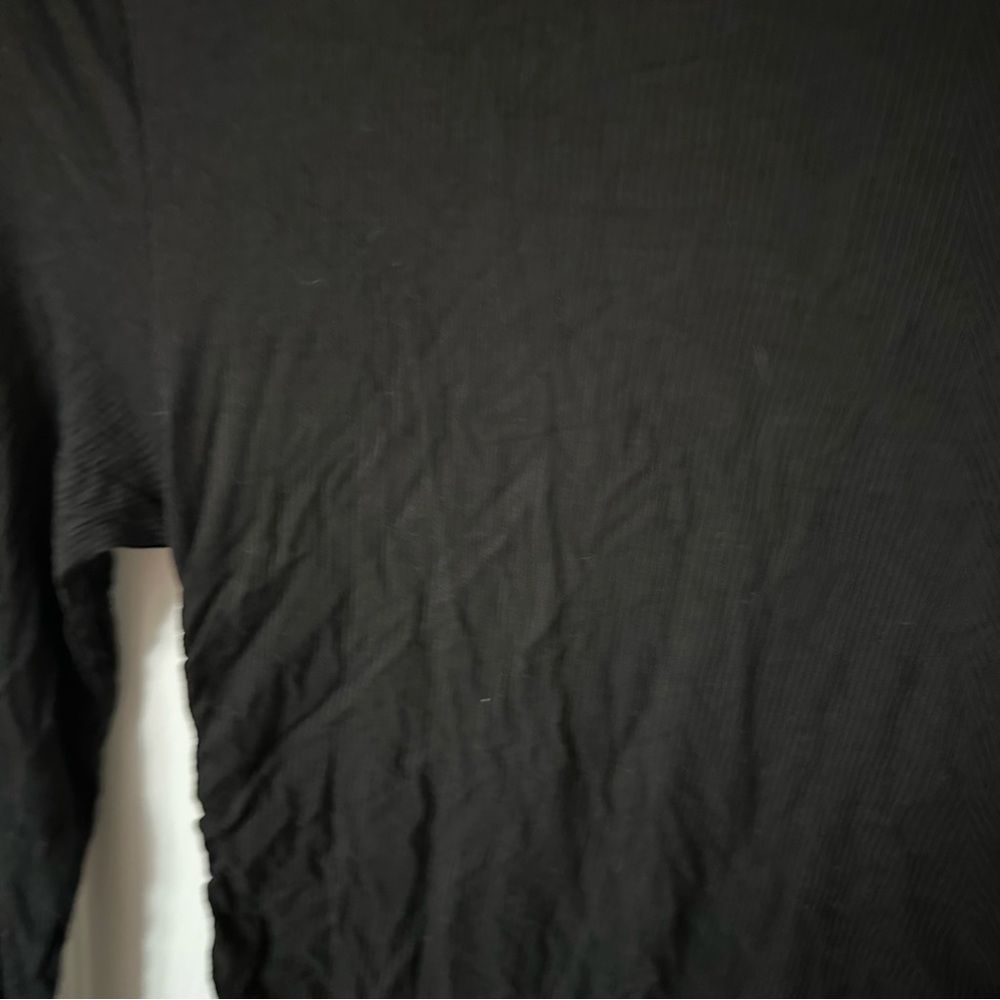 Black Ribbed Mini Dress - Picture 8 of 8
